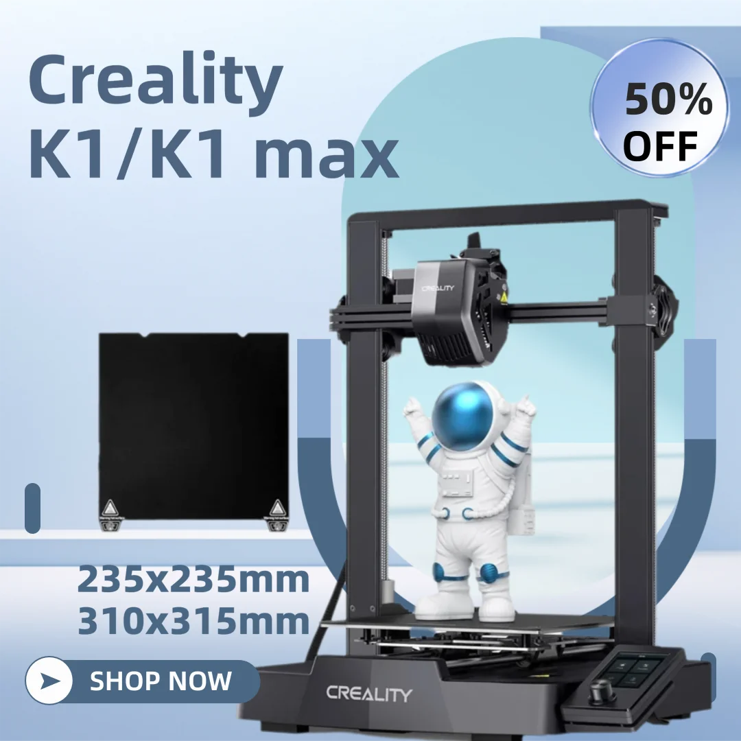 

Гибкий строительный лист ENERGETIC 235x235/310x310 мм Creality K1/K1 Макс. Магнитный черный текстурированный лист пружинной стали PEI Pro