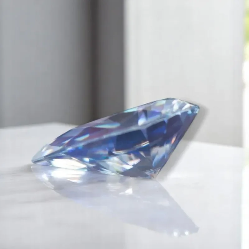

L-Moissanite Stone Lavender Color Pear Cut Charms Gemstone Advanced Extremely Shiny Jewelry Ring Earrings Making with Certifica
