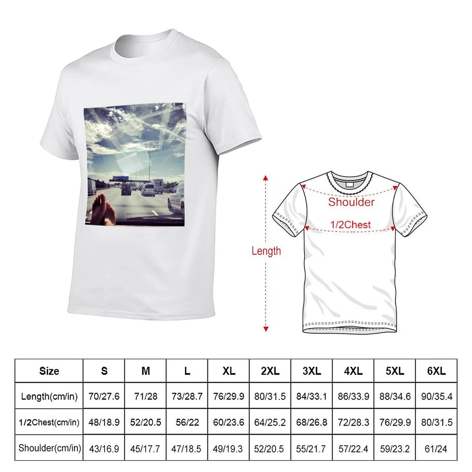 Driving Home After a Holiday: A Photo Print of Relaxation and Contentment T-Shirt t shirt custom print T-Shirt