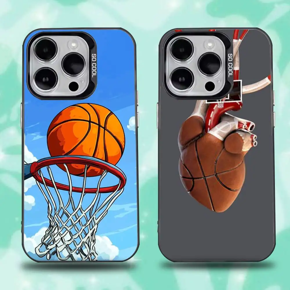 

basketball Phone Case For iPhone 16,15,14,13,12,11,Pro,Max,Plus,Mini,XS,SE Anti Fall Black Matte Hard Bumper