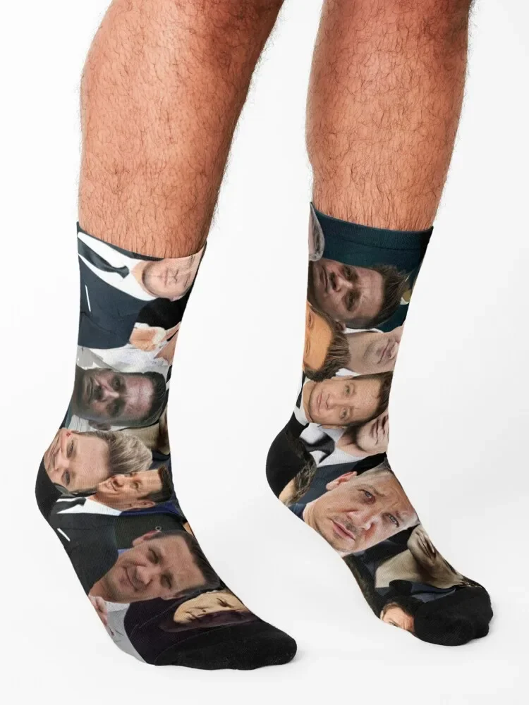 Calcetines antideslizantes para hombre y mujer, medias cálidas de invierno para tenis, fútbol, collage de fotos de Freddy renner