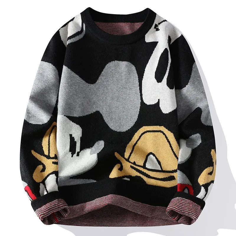 MINISO autumn Mickey donald duck cute sweater Disney new anime creative ins style warm kawaii sweater wholesale gift for friends