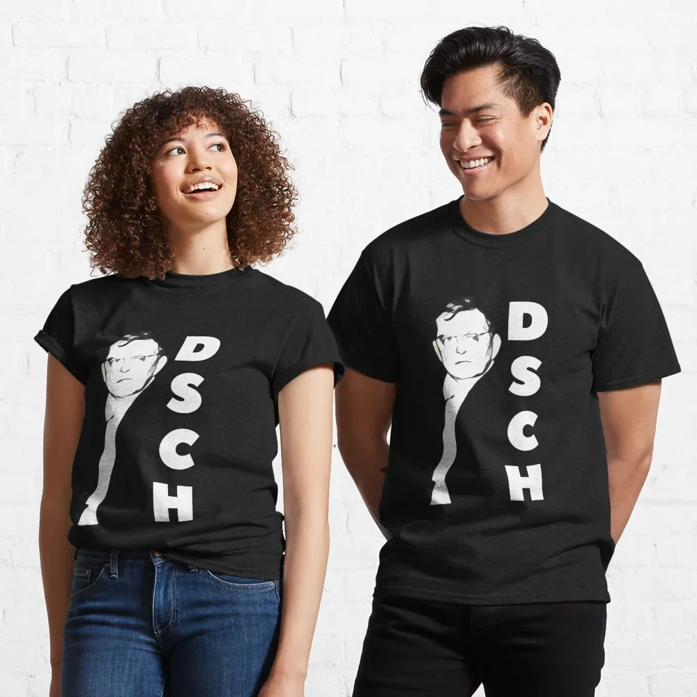 DSCH Shostakovich Painting Style Classic T-Shirt Unisex T-shirts For Man Woman Couple Short Summer Tees Casual Cotton