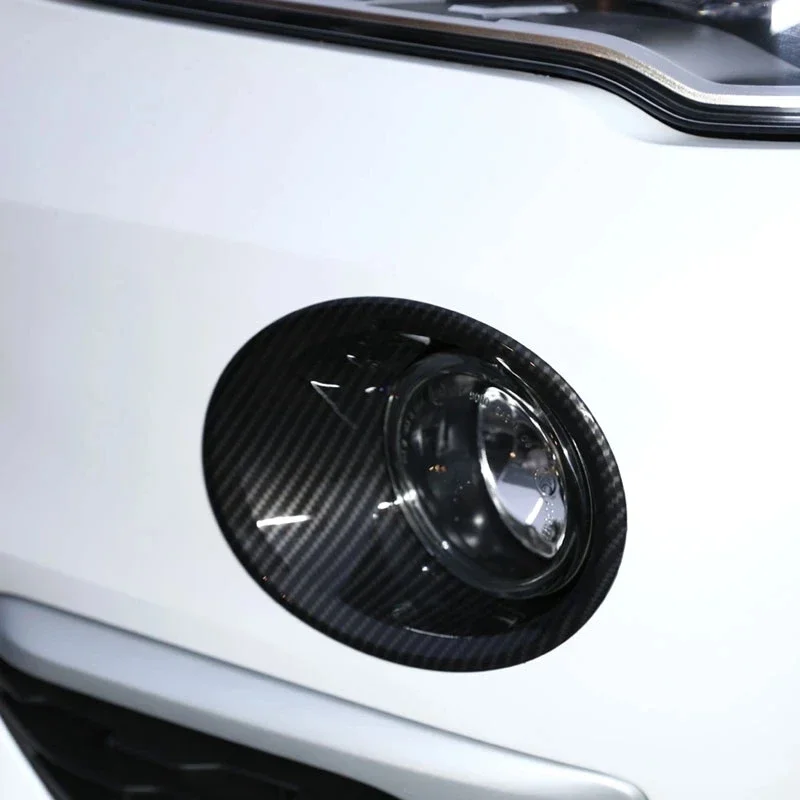 ABS Carbon-Optik 2-teiliger Auto-Styling Nebelscheinwerfer-Rahmen Lampenring-Abdeckung für BMW X1 F48 2016-2019 Auto-Außenzubehör