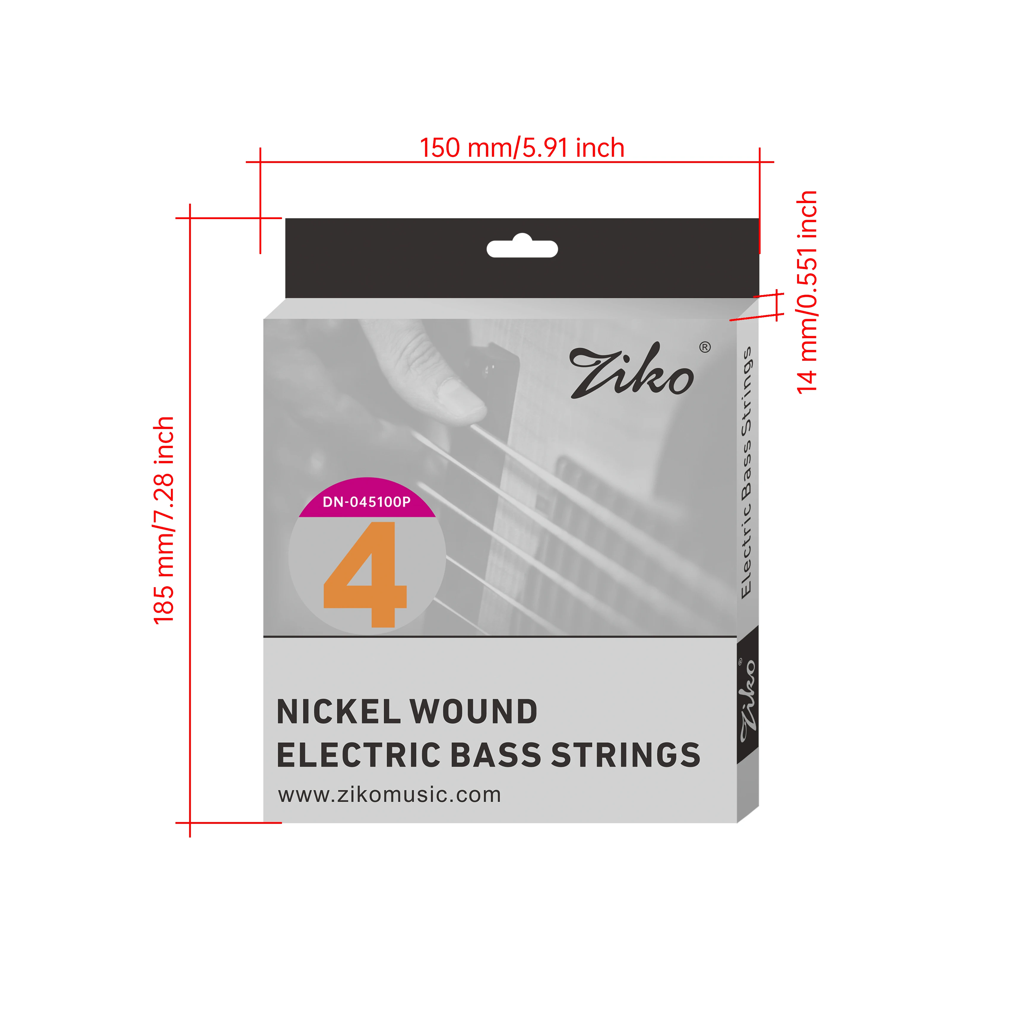 ZIKO 4-Saiten 5-Saiten 6-Saiten E-Bass-Saiten Superleicht Langlebig Großhandel Musikinstrumente Zubehör – Detail 5