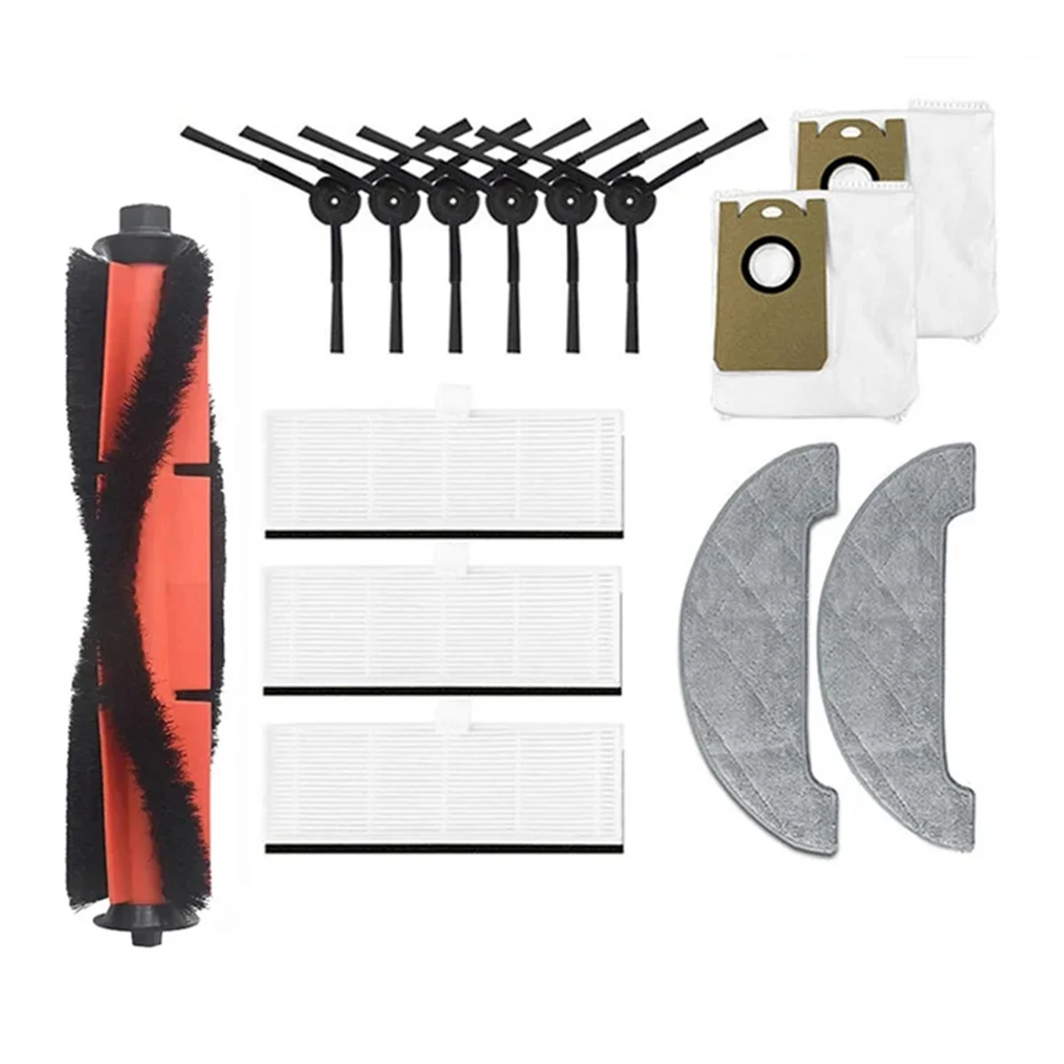 A43I! 14PCS for L11 L11 Pro Q6 Pro Robot Dust Bag Main Side Brush HEPA Filter Mop Cloth Vacuum Cleaner Parts