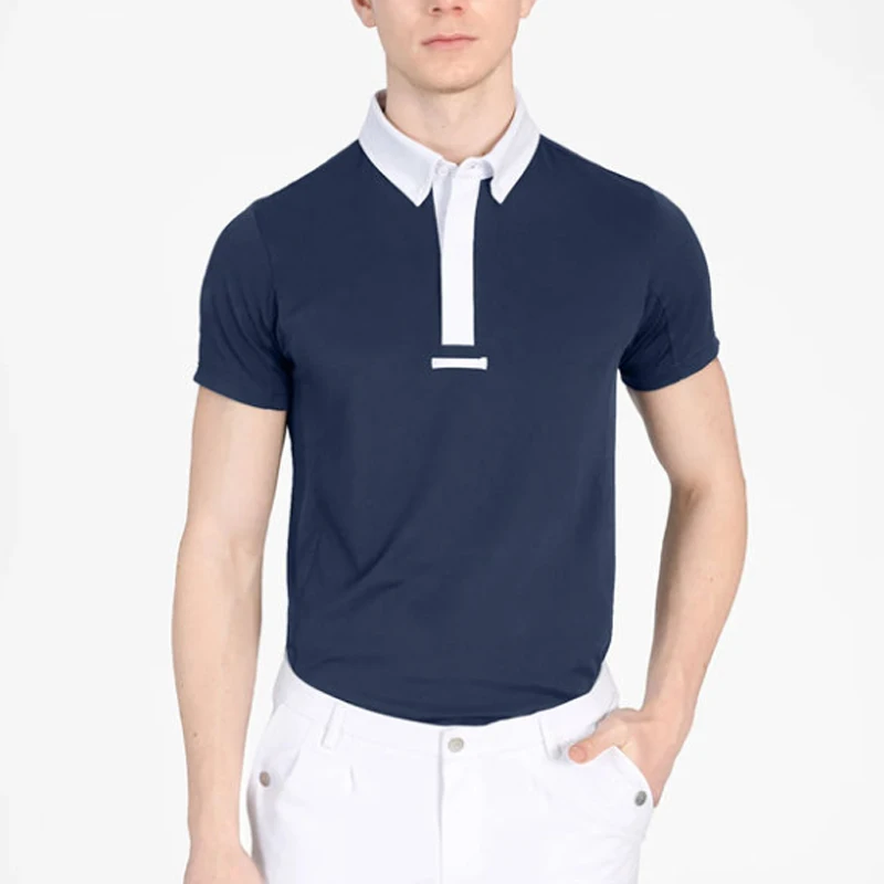 MXLLINA Mens Equestrian Short Sleeve T-Shirts Sports Horse Riding Tops Man Ridings Competition Blouse Equestrian Base Layer