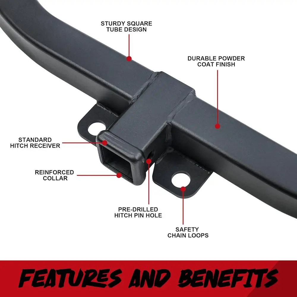 جهاز استقبال مقطورة من الفئة 3 مقاس 2 بوصة متوافق مع 2011-2021 جراند شيروكي، 2022 جراند شيروكي WK، 2011-2026 دودج #6