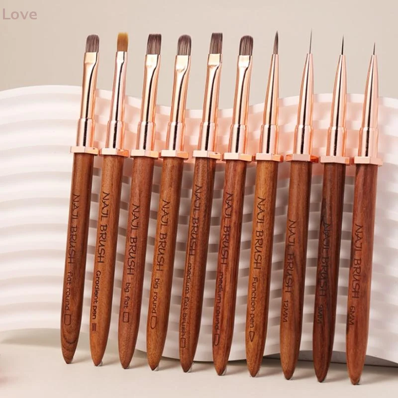 [L&amp;P] サンダルウッドネイルアートブラシ ペンラックデザイン ペイントネイルデザインペン ディテールブラシ 描画ツール マニキュアペン