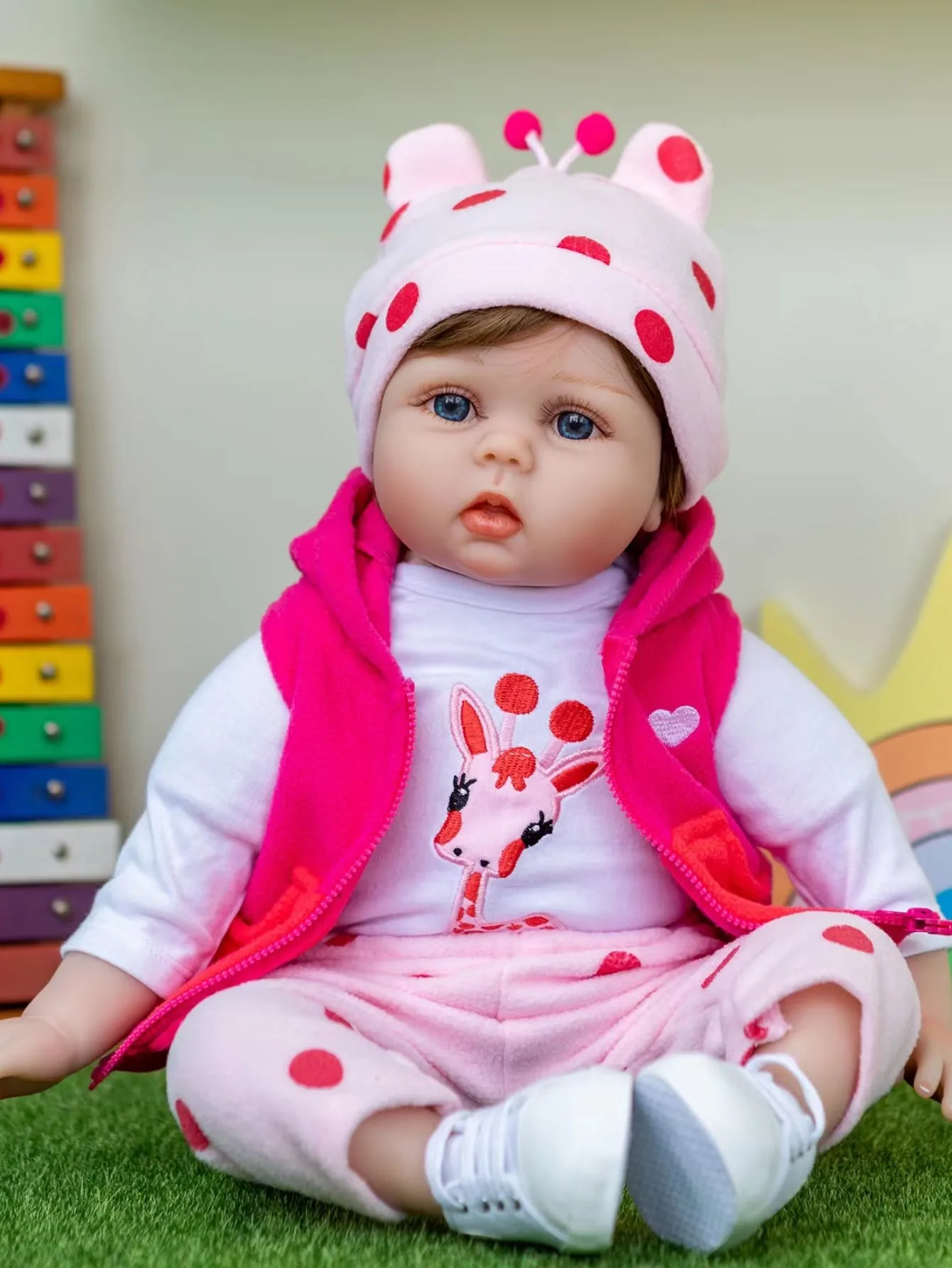 20 Inch 50 cm Lifelike Newborn Baby Doll 3D Painted Bebe Newborn Baby Doll For Children birthday Gifts