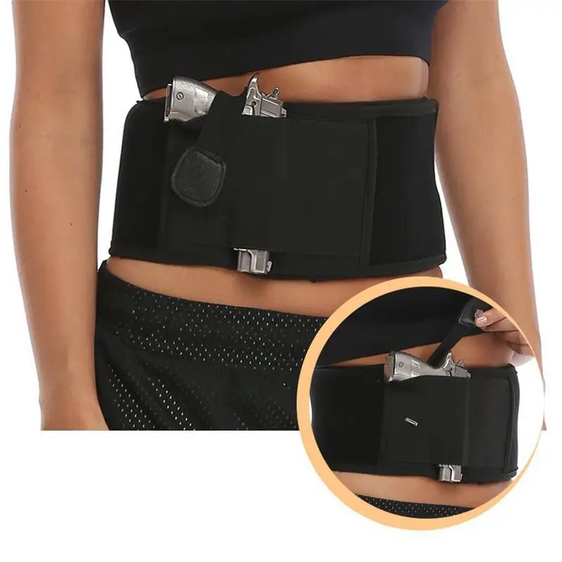 Tactical Hidden Holster Portable Belly Gun Holster Concealed Carry Waist Band Belt for Outdoor Hunting Shooting Defense Holster