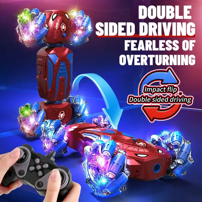 regalo per ragazzo 2in1 RC che trasforma robot 2.5G giocattolo per auto, mini veicolo di deformazione telecomandato con luci e suoni, regalo