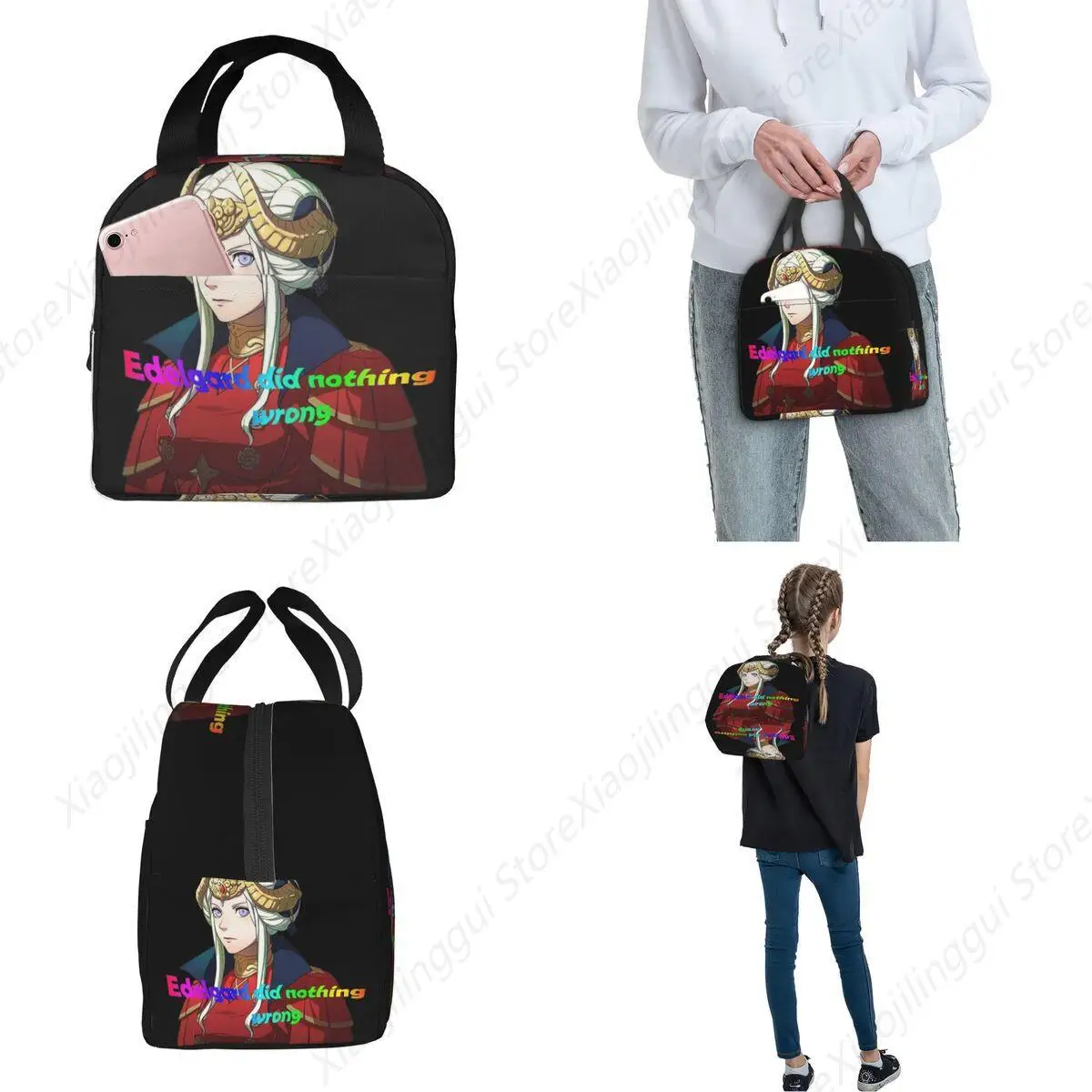 Edelgard Did Nothing Wrong Lunch Boxes Waterproof Insulated Canvas Cooler Fire Emblem Three Houses Thermal Cold Food Picnic Tote