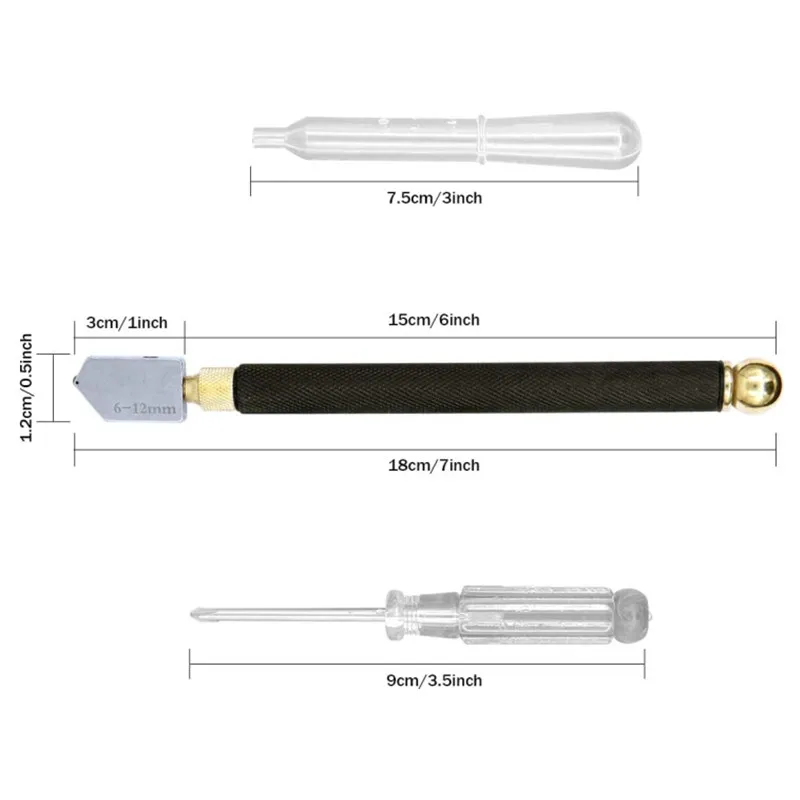 Professional Glass Cutting Wheel Glass Cutting Hand Tool TC-17 Glass Cutter Ceramic Tile Cutter TC-17 Type Metal Handle