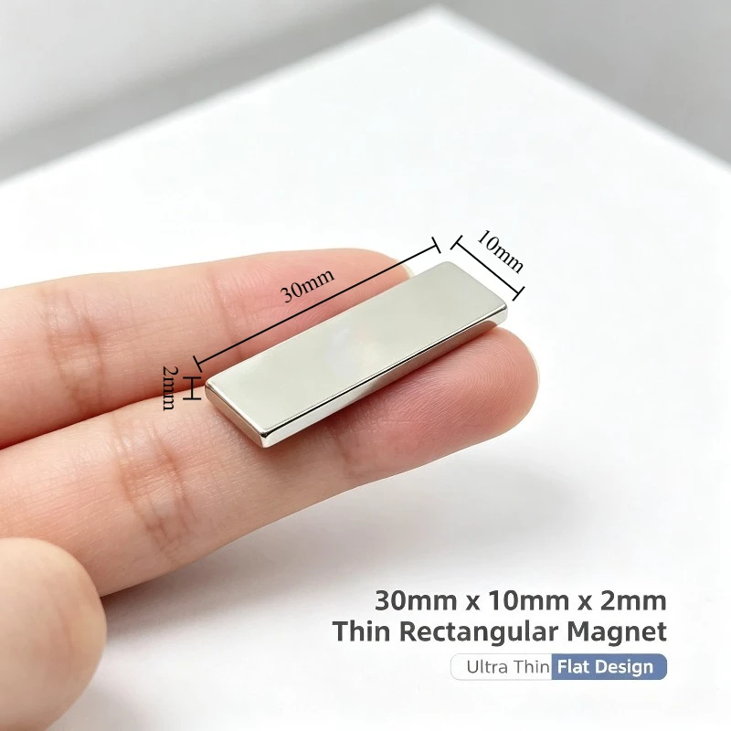 30X10X2mm N35 Rectangular Neodymium Block Magnet NdFeB Permanent Rare Earth Magnet for DIY Equipment Fixture Processing Work