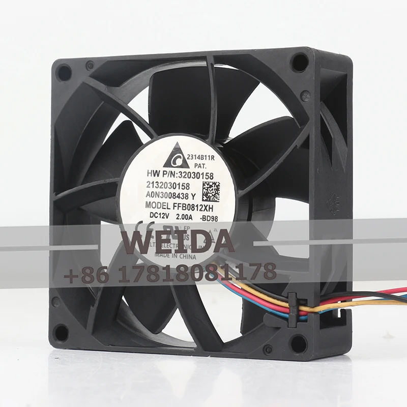 Delta FFB0812XH 8025 12V 2A 8CM High-speed High-flow Force Fan 9000 RPM