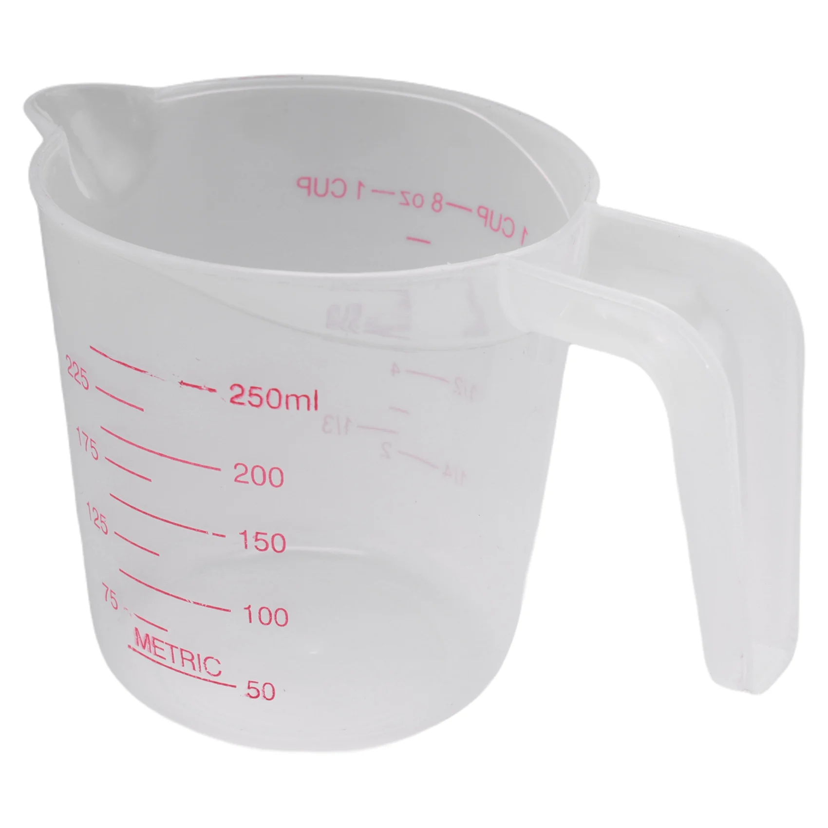 3pc Plastic Measuring Jug Set Large 4 Cup 2 Cup and 1 Cup Capacity BPA Free Measuring Beakers with Angled Grip Essential Kitc