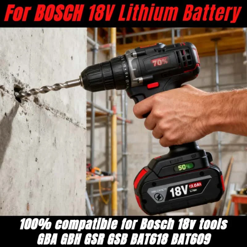 Vervangende batterij 18V 8000mAh 🔋 for Bosch 18V Professional System Tools 🔥 18650Li Bat618 Gba18v80 18650 Mobiele hoge capaciteit ✅