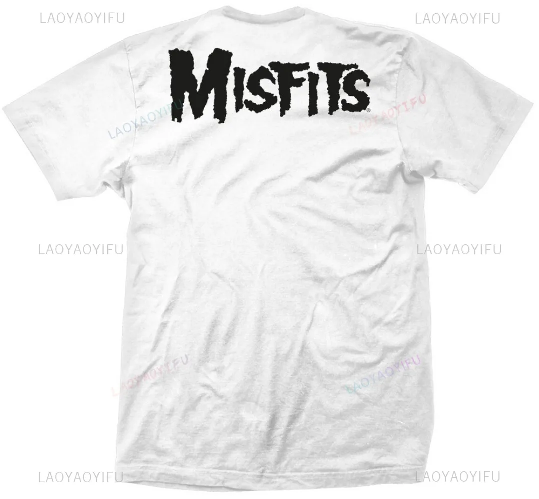 

Хлопковая футболка Misfits All Over Skull A Striking, большой размер, череп, уличная культура, стиль Rebellions, тренд молодой группы