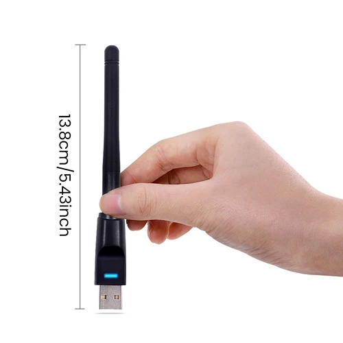 Imagen 2 del producto Tarjeta de red inalámbrica MT7601 de 150Mbps, Mini adaptador USB WiFi, receptor LAN Wi-Fi, antena Dongle 802,11 b/g/n para PC, Windows RTL8188