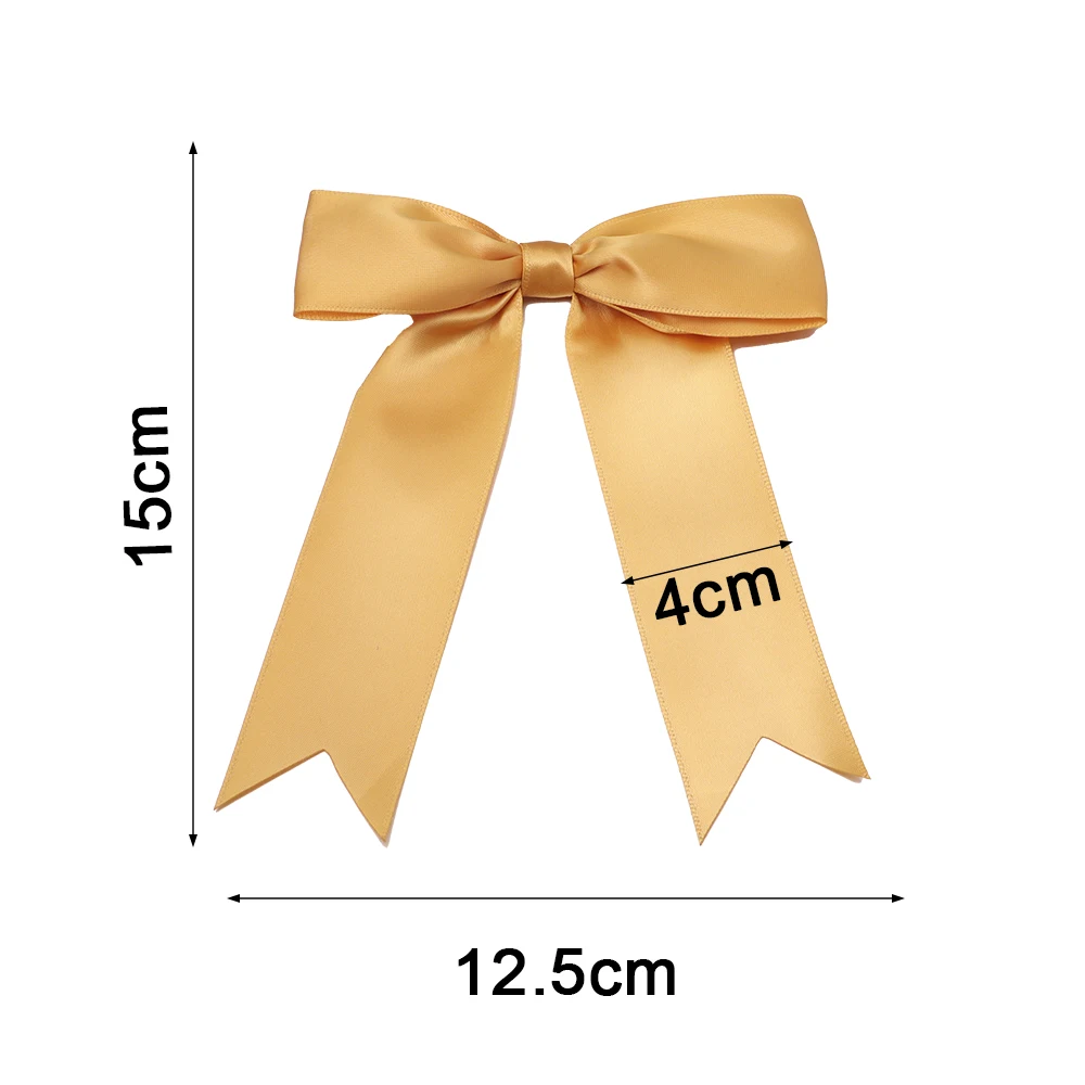 5 Stück bunte, große Satinband-Schleifen aus Polyester, handgefertigte Schleifen zum Selbermachen, für Blumen, Geschenkverpackungen, Hochzeiten, Partys und als Haarschmuck. – Detail 1