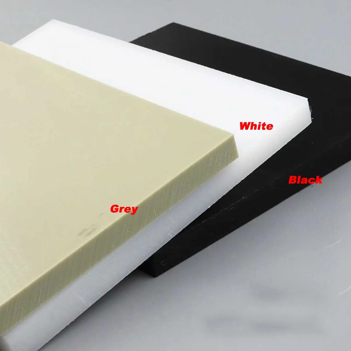 أسود أبيض رمادي مادة البولي بروبيلين / لوح بلاستيك بلوري PP #2