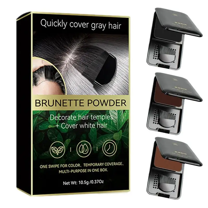 Temporary Hair Dye Powder Covering Gray white Hair Hair Line Shadow Cream Instantly Black Brown Root Cover Up Concealer