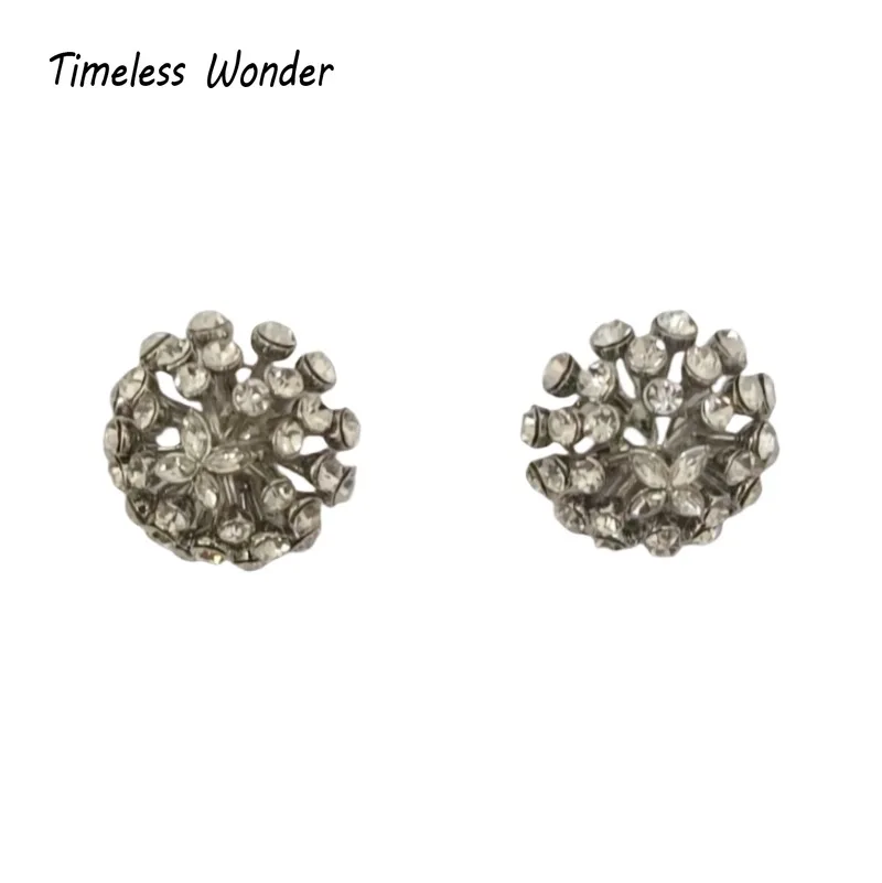 

Timeless Wonder Fancy Zircon Geo Firework Clip on Earrings for Women Designer Jewelry Gift Brincos Trendy Top Luxury 3282