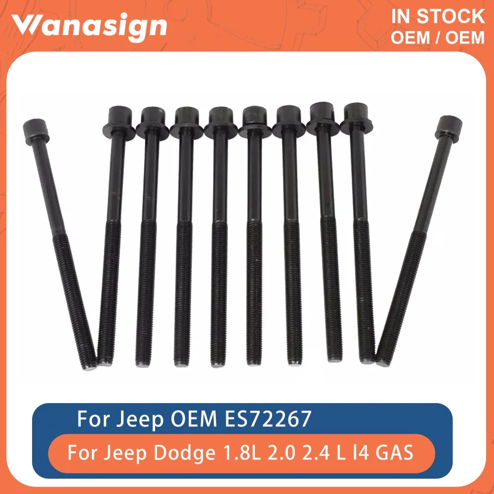 

Engine Head Bolt Kit Fit 1.8 2.0 2.4 L For Chrysler Jeep Fiat Ram Dodge 200 1.8L 2.0L 2.4L 16v L4 GAS 07-20 ES72267 GS33547