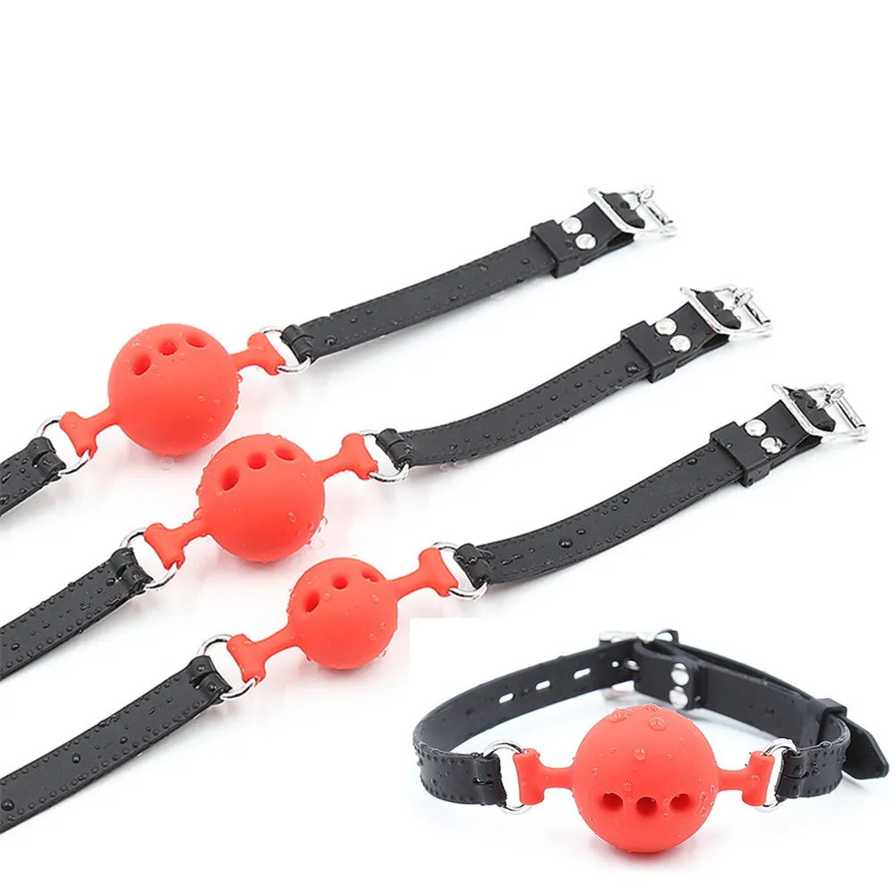 3 Sizes Soft Safety Silicone Open Mouth Gag Ball Bdsm Bondage Gear Erotic Product Sex Toys For Couples Two Woman Men Adult Games