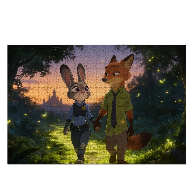 1000 ชิ้น จิ๊กซอว์โปสเตอร์ดิสนีย์ ซูโทเปีย จูดี้ ฮอปส์ และ นิค ไวลด์ |   ความบันเทิงสำหรับครอบครัว, เกมการศึกษาสำหรับผู้ใหญ่, ไร้กรอบ, ซุย