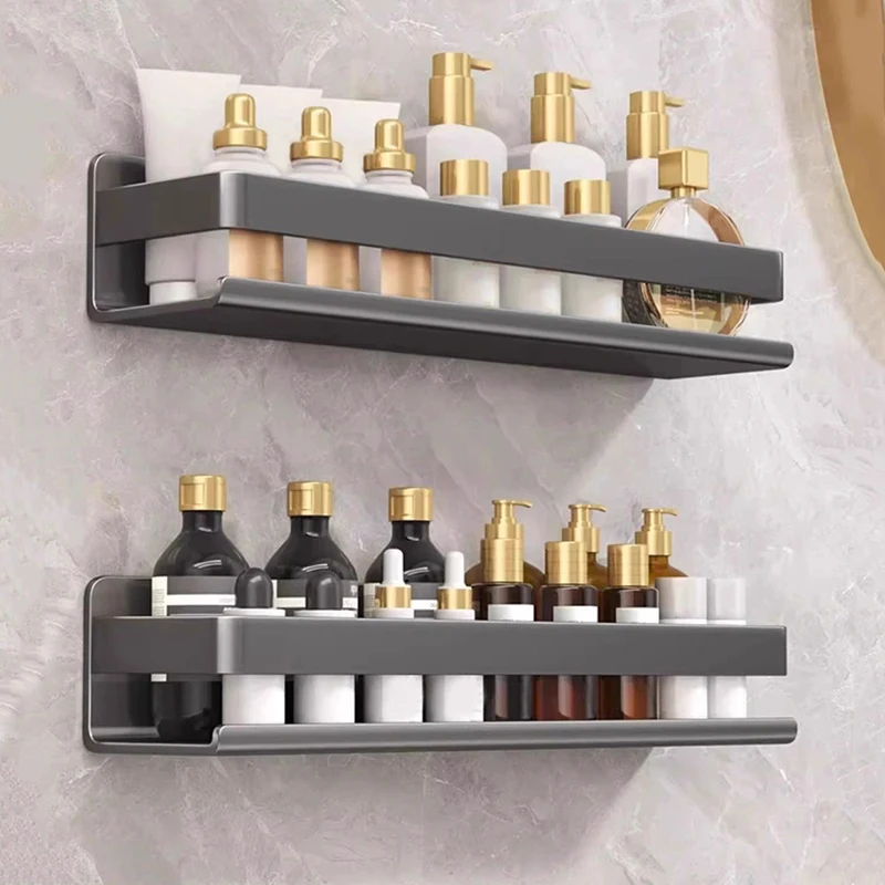 Carbon Steel Wall-Mounted Spice Rack Multifunctional Item Shelf Kitchen Tools Hooks Kitchen Condiment Storage Rack image 5