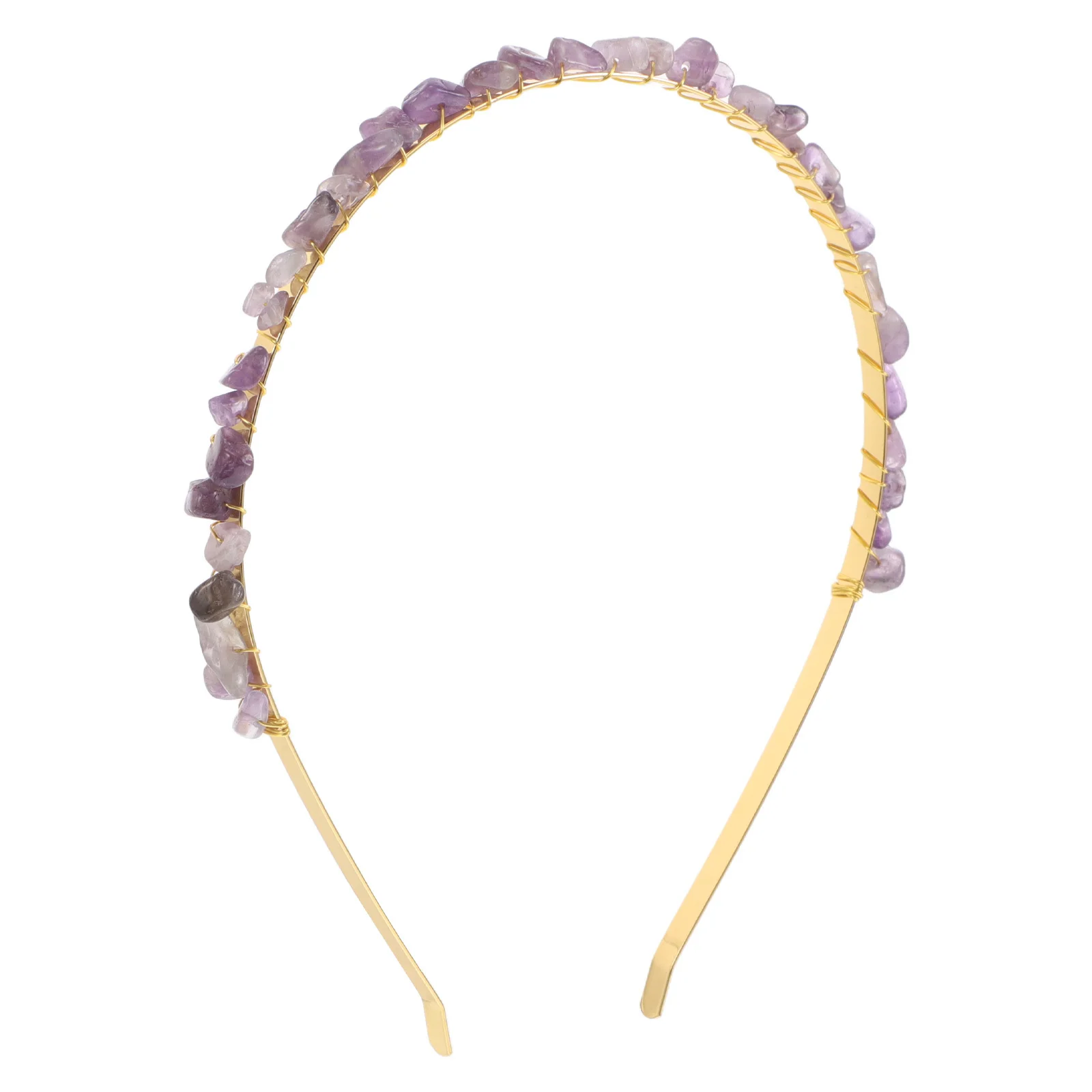 

Crystal Rhinestone Wedding Headband Natural Stone Bridal Headpiece Crown Elegant Hair Accessories for Bride Prom Party