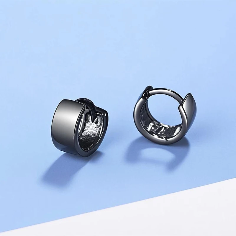 punk-style-minimal-smooth-hoop-earrings-for-women-men-black-white-color-wide-round-circle-fashion-ear-accesories