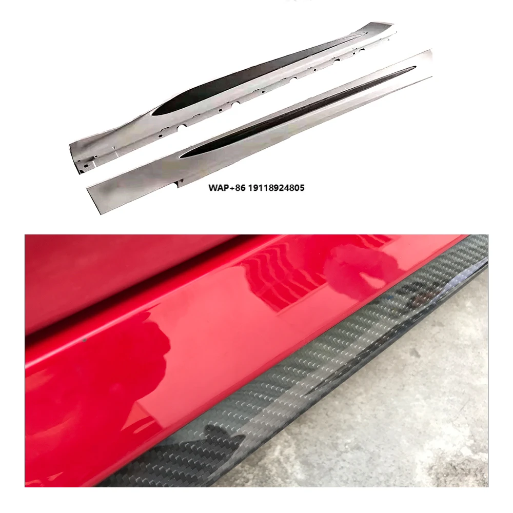 OEM Dry Carbon M2 G87 Custom Bodykit Side Skirts Extension Spoiler for Giulia 2017 Bumpers QV Style