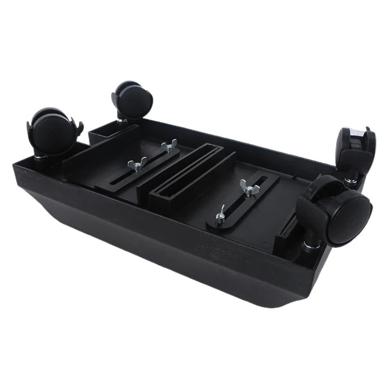 57BE Mobile Computer Tower Stand Adjustable CPU Stand with Rolling Caster