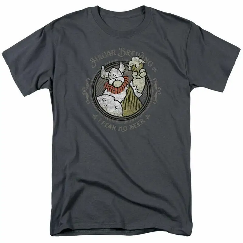 

Футболка Hagar The Horrible Brewing, мужская лицензированная в полоску с комиксами, древесный уголь