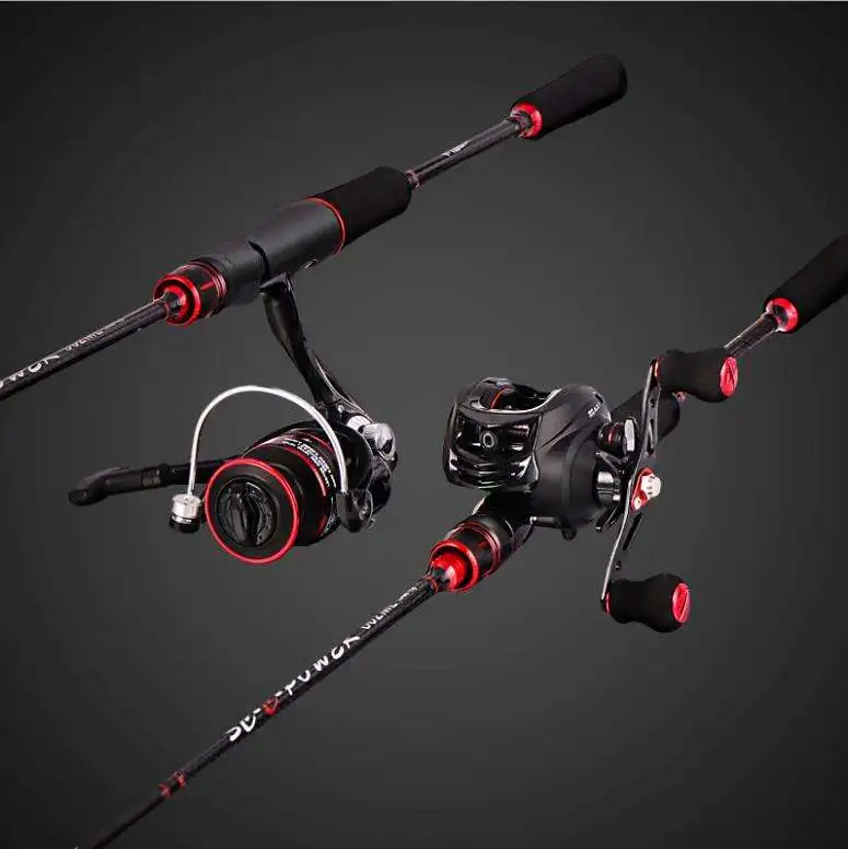 Cadnee New  Collapsible Telescopic Fishing Rod Spinning Fiberglass Folding Fishing Rod With Reel Combo Set