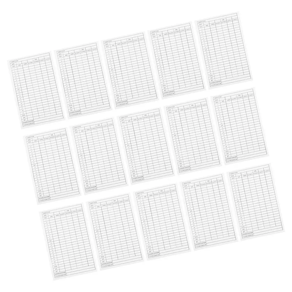 

15 Pcs Golf Scorecard Coated Paper Notebook Club Range Chart Card for Tracking Stats with Durable Compact Design Fits Pocket