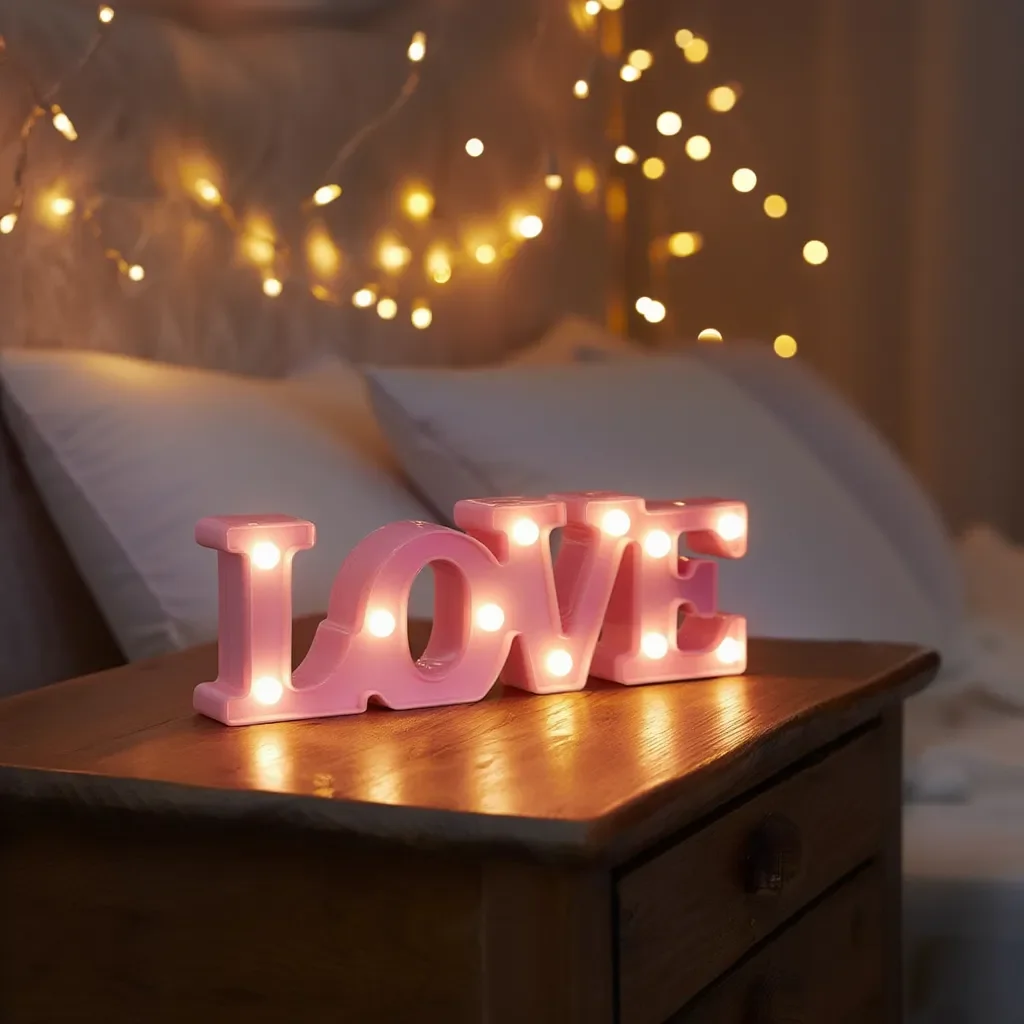 Romantic Gift Idea Warm LED Love Sign Light A Heartfelt Decoration for Valentine’s Day Holiday Parties and Home Ambiance