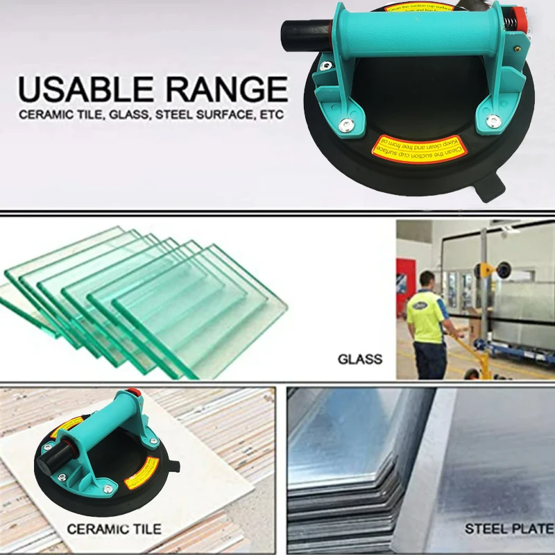 НОВАЯ 8-дюймовая вакуумная присоска, емкость 220 кг, сверхмощный стеклянный подъемник на присоске для гранитной плитки, стекла, ручной подъем