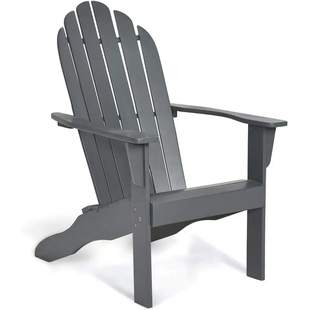 

Gray Acacia Wood Outdoor Lounge Chair, Weather-Resistant, Supports Up to 350 lbs, Ideal for Patio, Garden, Poolside, Balcony, De