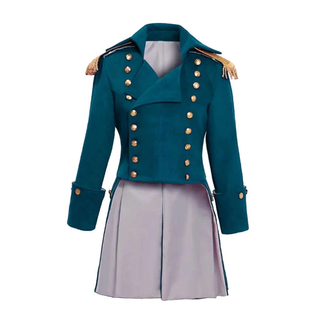 Cosplaydiy 18th Century Men Royal Military Jacket Costume Colonial Tuxedo Coat George Washington King Jacket Theater Costumes