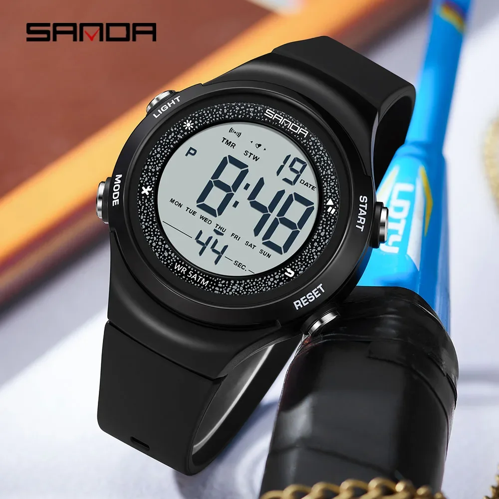 2026 Sanda 6372 new electronic watch stylish waterproof colorful lights student watch popular sports manandwomen watch