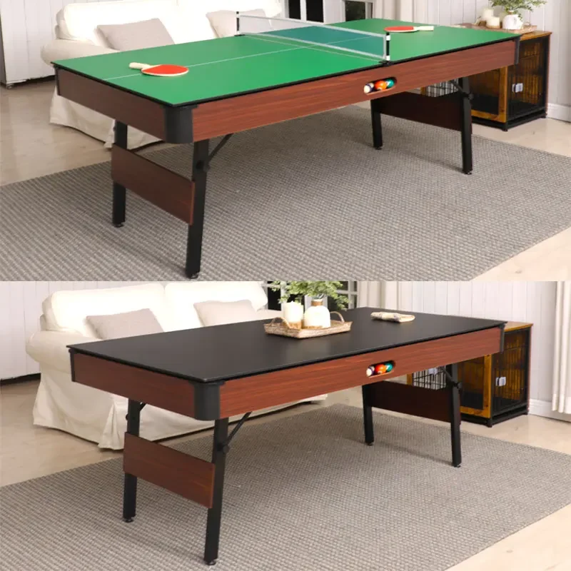 Folding pool table automatic household children's large indoor small multi-functional table tennis table two-in-one