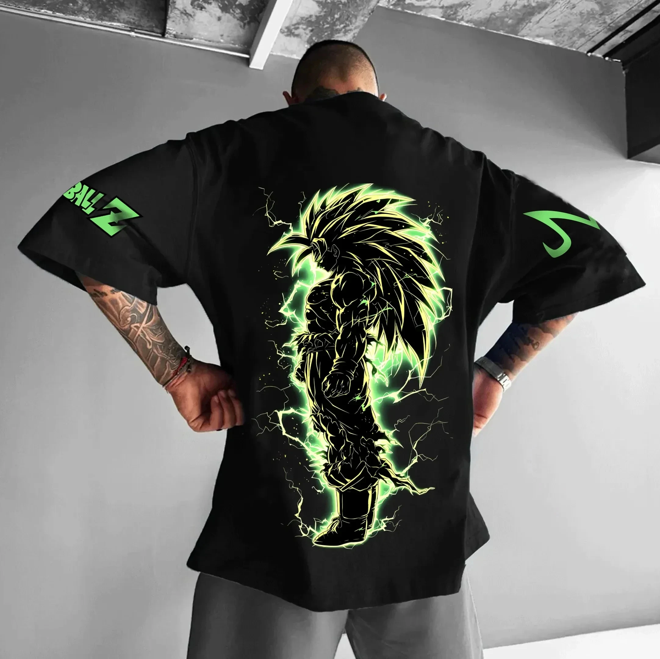 드래곤 볼 의상 애니메이션 Goku Black Super Saiyan 프린트 여름 의류 남성용 반팔 티셔츠 Y2K High Street Fashion