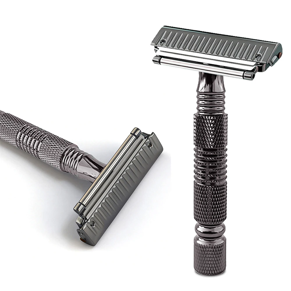22T-3 Brass Material Double Single Edge Safety Razor for Travel with Box Portable Sensitive Skin Short Handle Shaving Shaver Kit