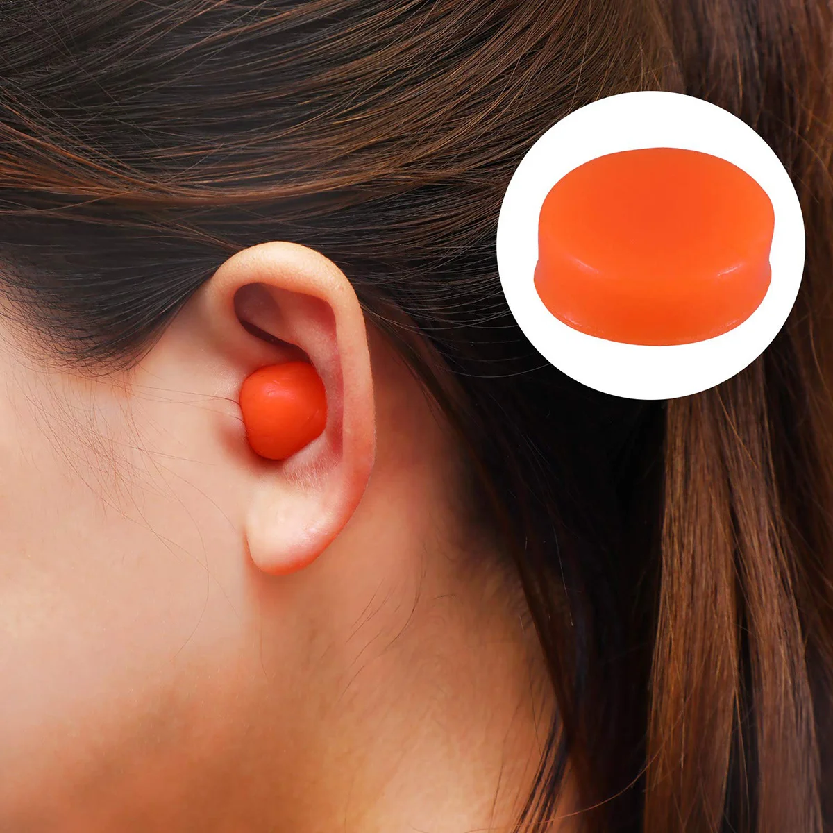 

Waterproof Earplugs Silicone Swimming For Adults Ergonomic Design Bright Color Storage Case Underwater