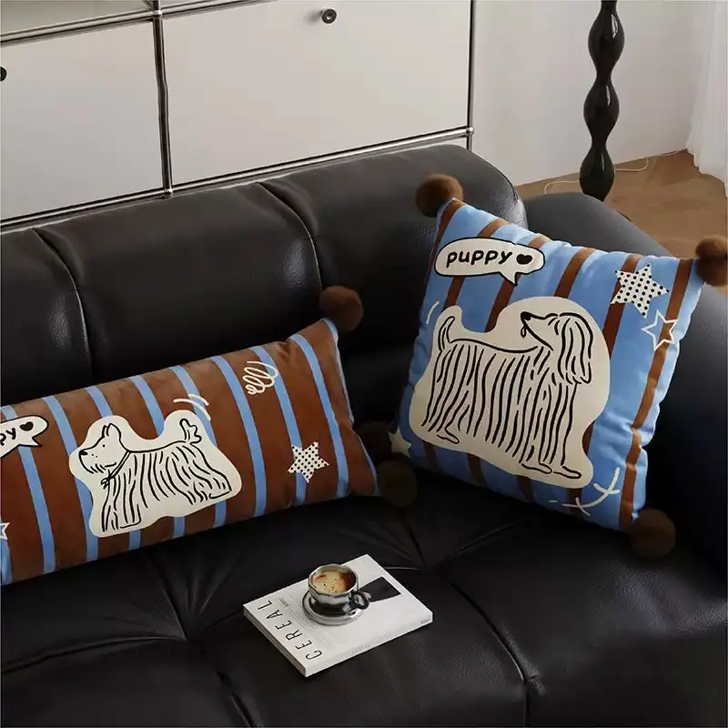 

Cute Retro Dog Pillow, Sofa Headrest, Bed Pillow, Lumbar Pillow, Leg Saver for Sleeping, Long Strip Marinated Pillow