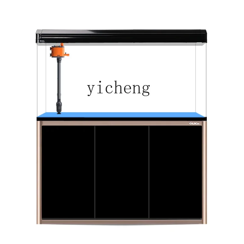 

ZC creative household large, medium and small ultra-white glass balcony floor-to-ceiling landscaping fish tank